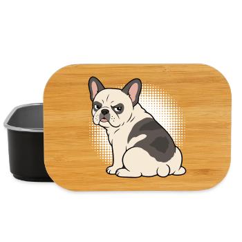 Französische Bulldogge Frenchie Frenchiehalter - Lunch Box - Schwarz - Vorne