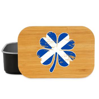 Schottland Flagge Kleeblatt used - Lunch Box - Schwarz - Vorne