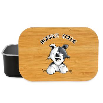 Abenteuerlustiger Border Collie - Lunch Box - Schwarz - Vorne
