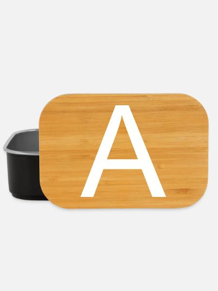 Letter a - Lunch Box - black