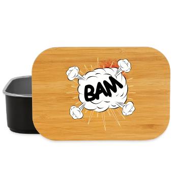 Bam Comic Kampf Wolke für eigene Texte & Motive - Lunch Box - Schwarz - Vorne