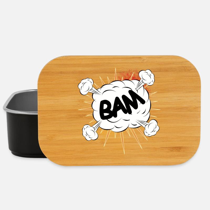 Bam Comic Kampf Wolke für eigene Texte & Motive - Lunch Box - Schwarz