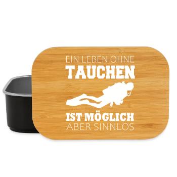 Taucher Tauchen - Lunch Box - Schwarz - Vorne
