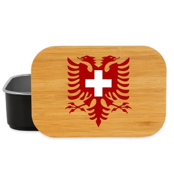 Albanien Schweiz Flagge - Lunch Box - Schwarz - Vorne
