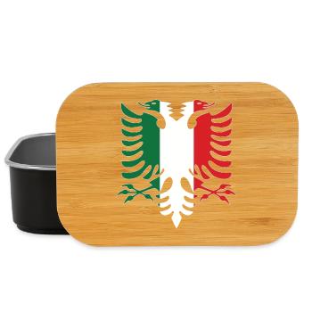 Albania Italy Flag - Lunch Box - black - Front