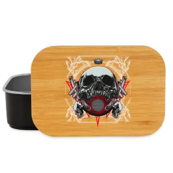 Schädel Kunstwerk mit Blitz - Lunch Box - Schwarz - Vorne