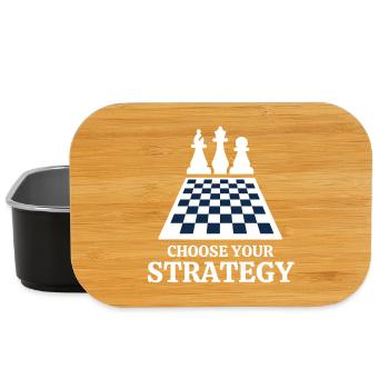 échecs, joueur d échecs, échec et mat - Boîte à goûter - noir - Devant
