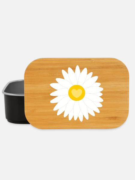 Blume weiß weiße Blumen Geschenk Muttertag Mutter - Lunch Box - Schwarz