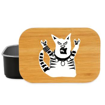 Heavy Metal Cat - Lunch Box - black - Front