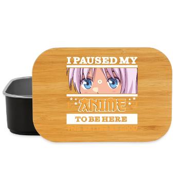I paused my Anime to be here - Funny Manga anime - Lunch Box - black - Front
