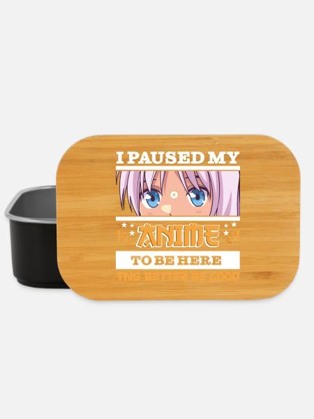 Ich habe meinen Anime pausiert, um hier zu sein - Funny Manga Anime - Lunch Box - Schwarz