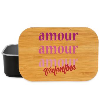 t-shirt amour Valentine's Day 14 february love love - Lunch Box - black - Front