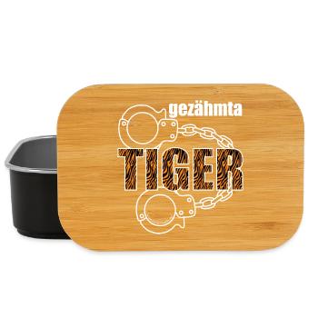 gezähmta Tiger - gezähmter Tiger, Dialekt - Lunch Box - Schwarz - Vorne