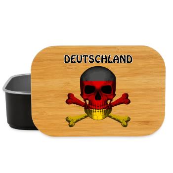 Skull Jolly Roger Pirate Flag Germany R6Z - Lunch Box - black - Front