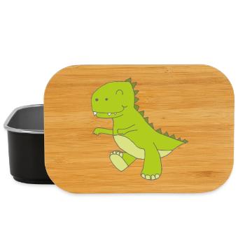 Dino small - Lunch Box - black - Front