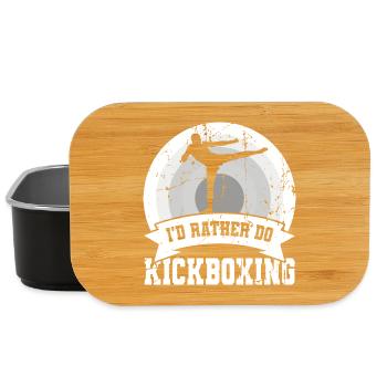 Je préfère faire du kickboxing - Boîte à goûter - noir - Devant