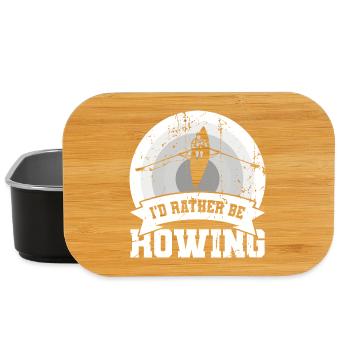 I'd rather row - Lunch Box - black - Front