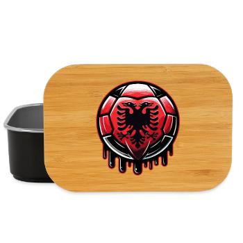 Albanien EM 2024: Stolzes Fußball-Design für Fans - Lunch Box - Schwarz - Vorne