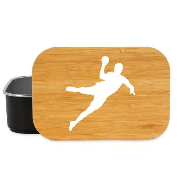 Handball Wurf EM Handballer Symbol Mannschaft icon - Lunch Box - Schwarz - Vorne
