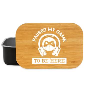 paused my game lustige Sprüche gaming Kopfhörer - Lunch Box - Schwarz - Vorne
