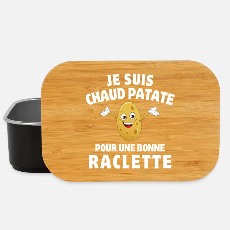 raclette, fromage fondu, raclette party - Boîte à goûter - noir