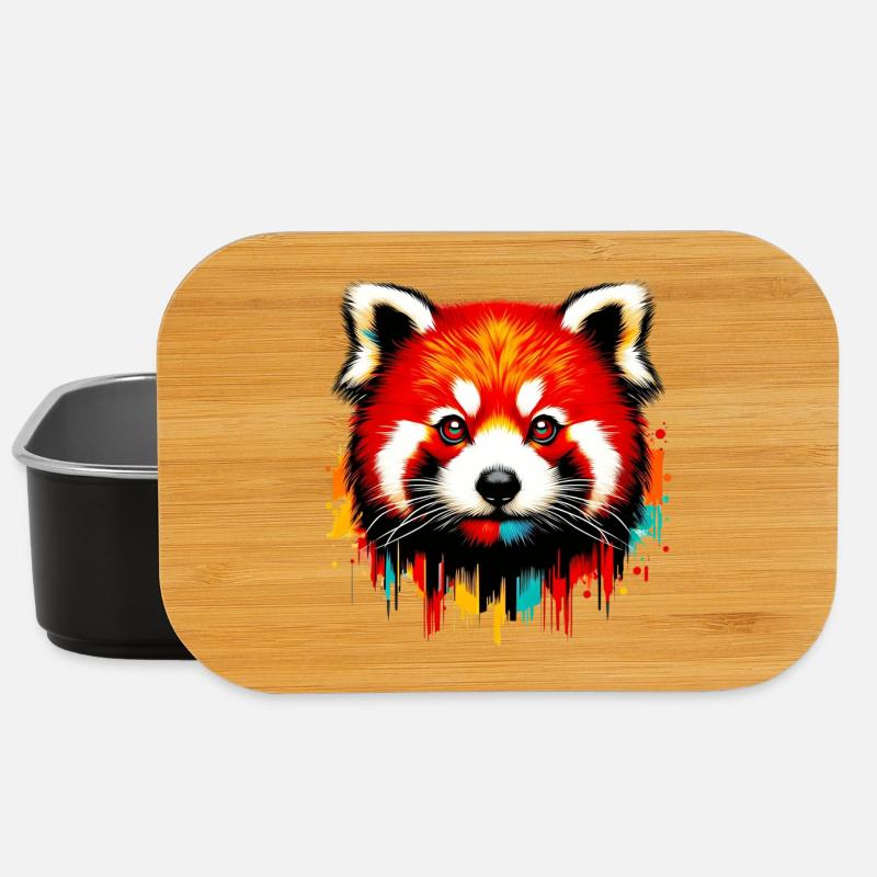 Red panda - Lunch Box - black