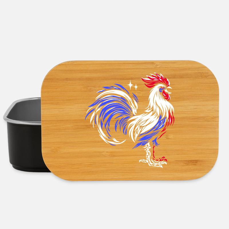Coq Français: Fierté Tricolore - Boîte à goûter - noir