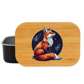 Renard avec des étoiles - Boîte à goûter - noir - Devant