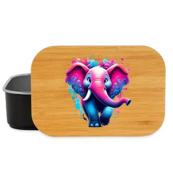 Éléphant - Boîte à goûter - noir - Devant