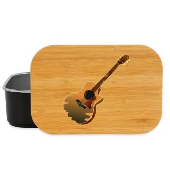 Musicien guitare - Boîte à goûter - noir - Devant