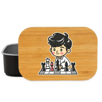 Schach Junge Cartoon - Lunch Box - Schwarz - Vorne