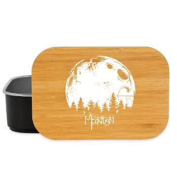 Mond Graffiti Wald Baum Nacht Mondlicht Symbol - Lunch Box - Schwarz - Vorne