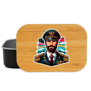 Capitaine coloré - Boîte à goûter - noir - Devant