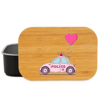 Police Herz Rosa - Lunch Box - Schwarz - Vorne
