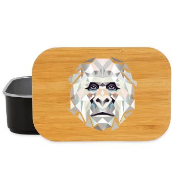 Gorilla-Kraft in geometrischen Facetten–Modern Art - Lunch Box - Schwarz - Vorne