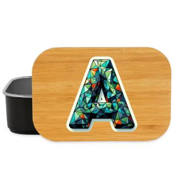 Buchstabe A Polygon bunt - Lunch Box - Schwarz - Vorne