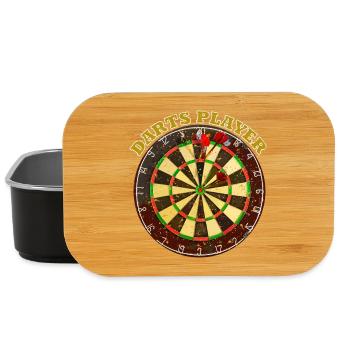 Darts Player Motif Design - Lunch Box - black - Front