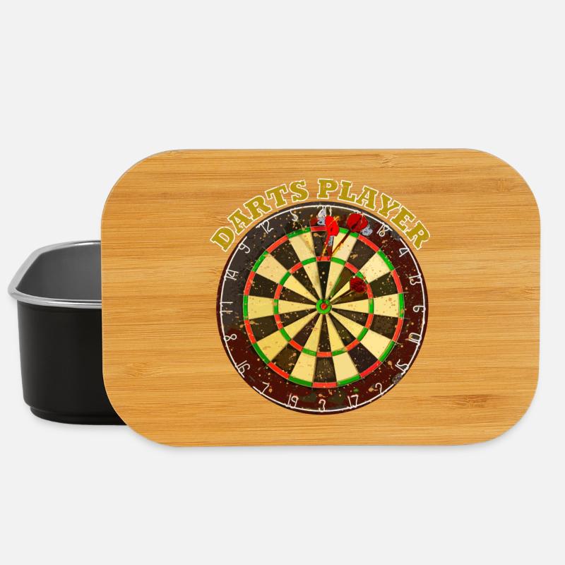 Darts Spieler Motiv Design - Lunch Box - Schwarz