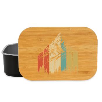 Berglandschaft Abstraktes Design - Lunch Box - Schwarz - Vorne