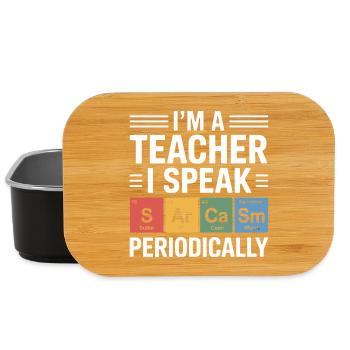 Professeur Je parle périodiquement Chimie Design - Boîte à goûter - noir - Devant