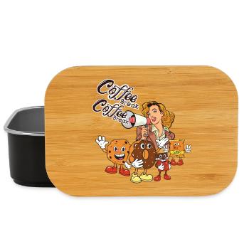Coffee Break – Retro style and cute cookies - Lunch Box - black - Front
