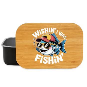 Wassersport lustiges Fischdesign Angler Fischer - Lunch Box - Schwarz - Vorne