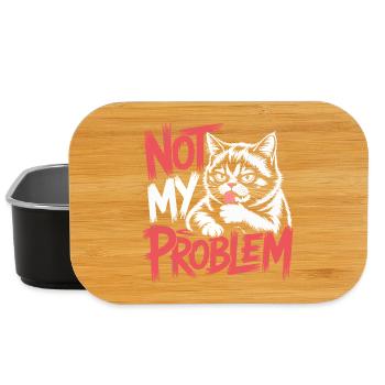 Not My Problem Cat - Lunch Box - black - Front