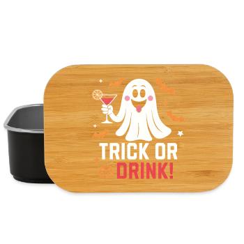 Trick or Drink! Lustiger Halloween Geist Cocktail - Lunch Box - Schwarz - Vorne