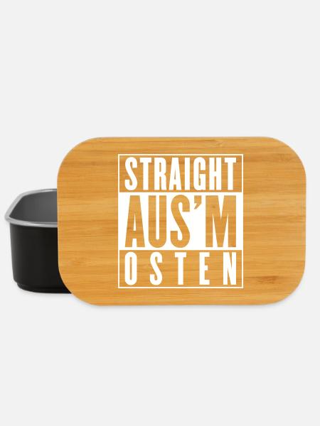 Straight aus'm Osten (Farbe änderbar) - Lunch Box - Schwarz