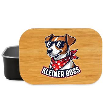 Jack Russell with sunglasses motif - Lunch Box - black - Front
