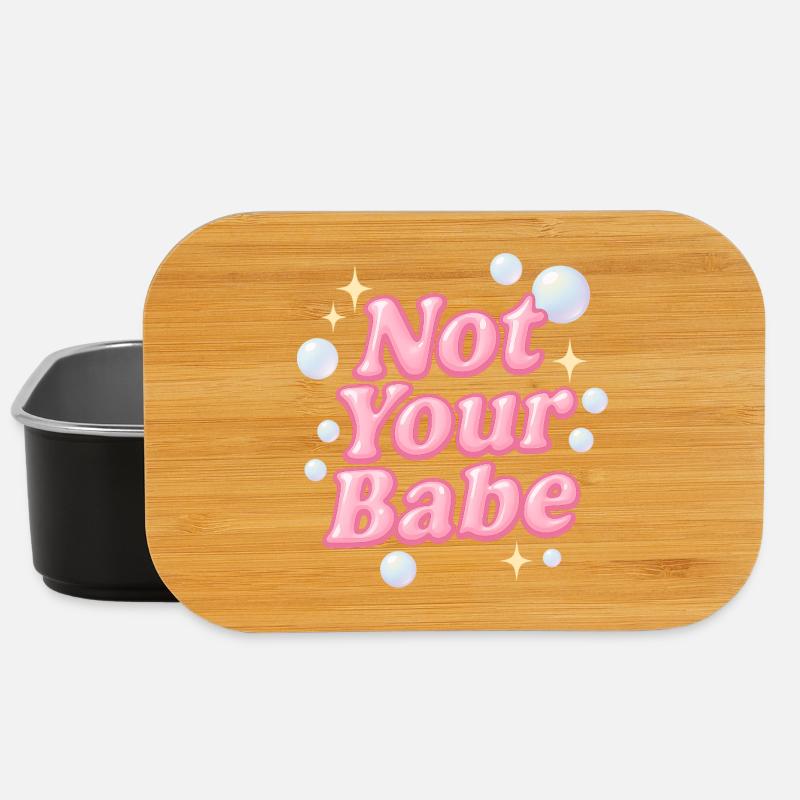 not your babe / y2k design - Lunch Box - Schwarz