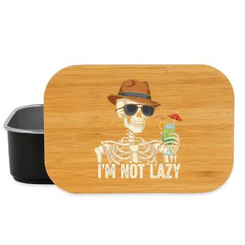 Skeletor with summer drink - Lunch Box - black - Front