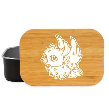 Eule im Flug – mystisches Eulenmotiv Nachtvogel - Lunch Box - Schwarz - Vorne