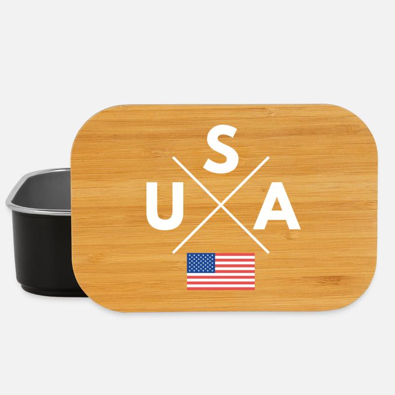 Logo de la croix des États-Unis - Boîte à goûter - noir